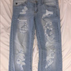 Kancan Light Wash Distressed Jeans
